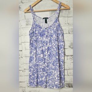 Ralph Lauren Paisley Buttons Down Tank Top